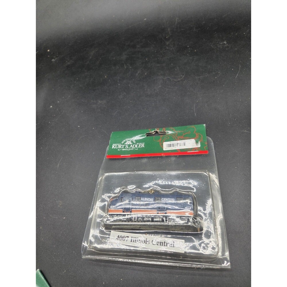 Kurt S Adler Replica Locomotive Train Car Christmas Ornament 4007 Illinois...